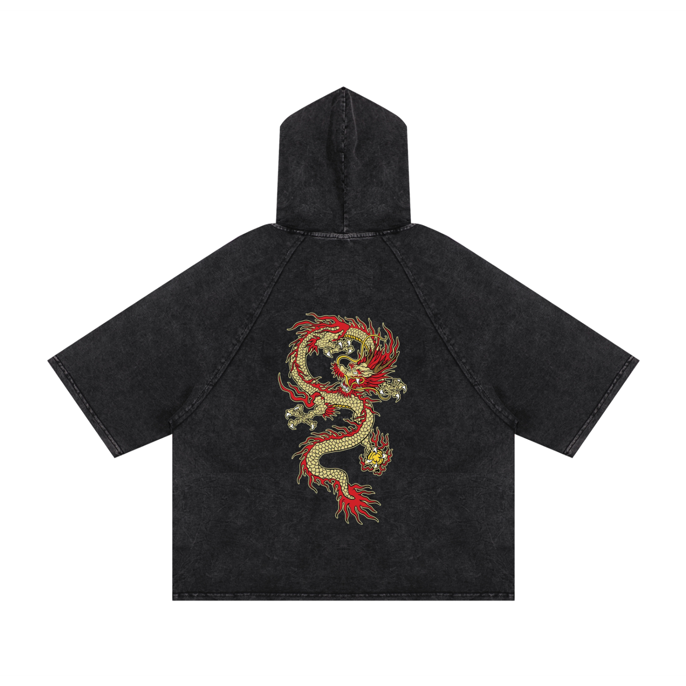 Snow Washed Hooded Boxy T-Shirt